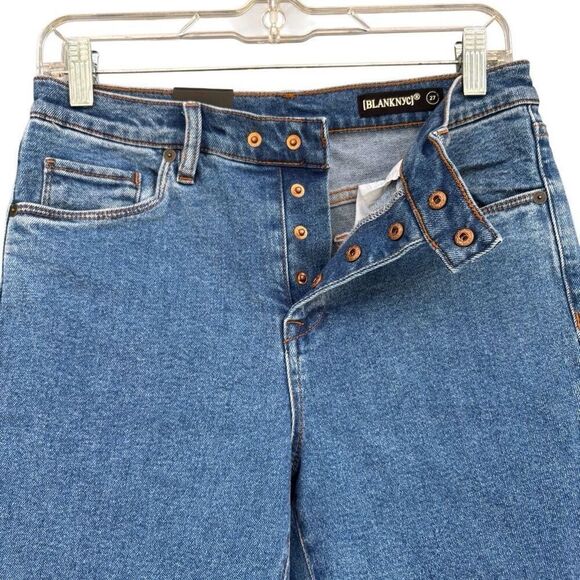 NEW BLACKNYC Blue Jeans Women’s Size 27 High Rise Slim Distressed BootCut Hem - Picture 5 of 10